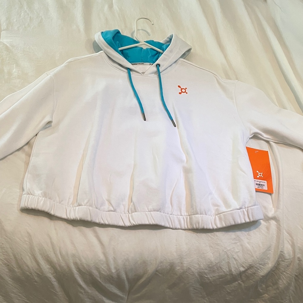Orangetheory White Hoodie with Teal Accents